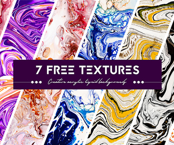 Free Download 7 Amazing Hand-Painted Liquid Paints Textures For Designers
