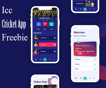 Free Download Awesome Icc Cricket App Design (2019)