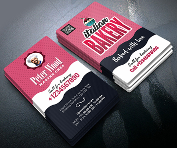 Free Download Minimal Bakery Shop Business Card Template Design (PSD)