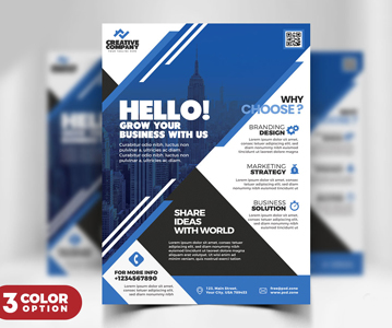 Free Download :  Creative Company Flyer Templates Design (PSD)