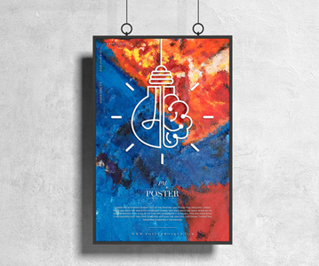 Attractive Hanging Poster Mockup Free Download (PSD)