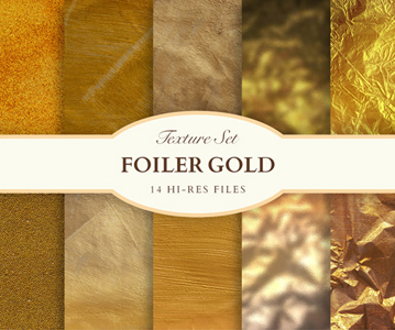 Freebie : 14 Creative High Resolution Gold Textures Set