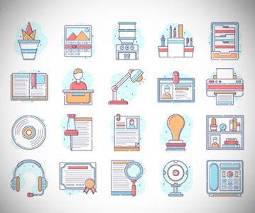 Free Download Creative Office Vector Icons