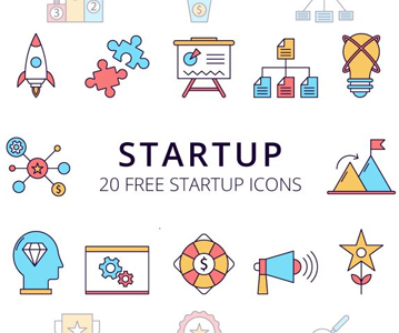 Free Download Useful Startup Icon Set (Vector)
