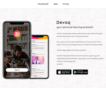 Free Download Creative Education App Landing Page (Mobile App)