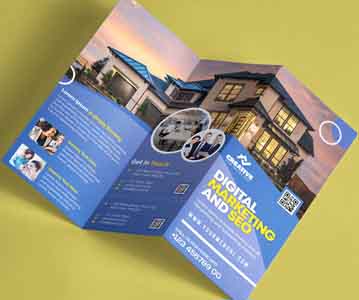Free Download Digital Marketing Tri Fold Brochure PSD Template