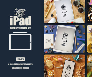 Free Download Awesome High Resolution iPad Mockup Templates