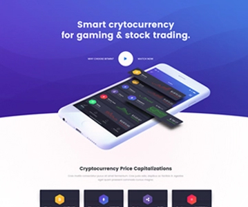 Free Download – Cryptocurrency Website home page Design (PSD)