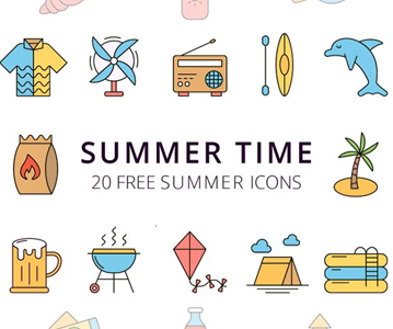 Freebie : Special Summer Icons For Designers (vector)