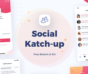 Free Download Awesome Social App Template (Sketch UI Kit)