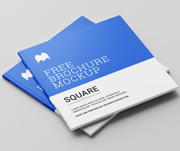 Free Download Elegant Square Brochure PSD Mockup