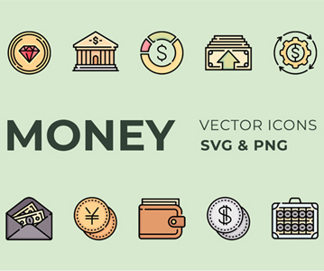 Free Download 50 Money Icons (3 Different Versions)