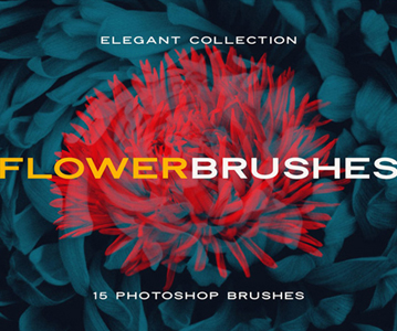 Free Download 15 Flower Photoshop Brushes For Designers