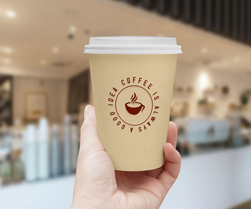 Free Download Awesome Coffee Cup PSD Mockup (Logo Display)