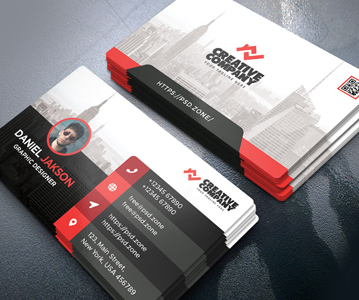 Corporate Business Card PSD Template Design Free Download (3 Color Options)