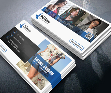 Freebie : Stylish Business Card Design For Fashion Designers (3 Color Options)