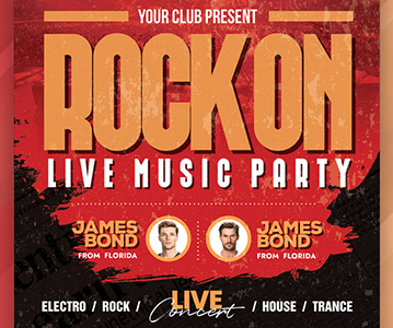 Free Download Live Music Party Flyer Template Design