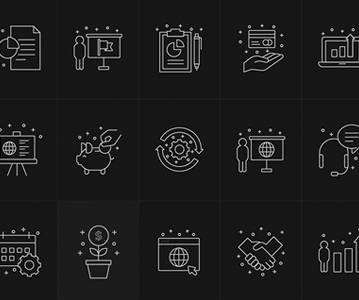 Free Download Business Vector Icon Set (Line Icons)