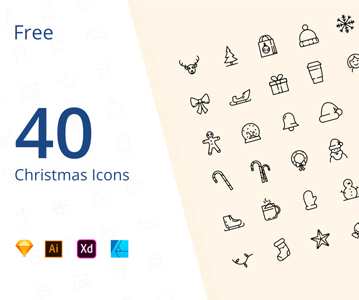 Free Download Elegant Christmas icons For Designers