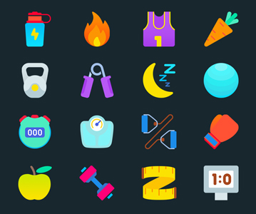 24 Awesome Fitness and Sports Icons Free Download