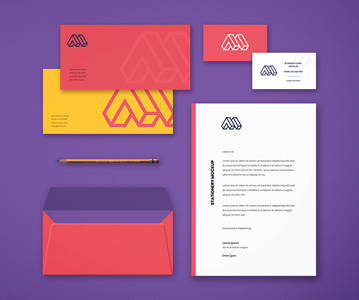 Simple Creative Stationery Mockup Free Download