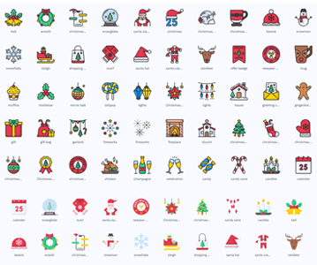 Free Download 150 Elegant Christmas Icons