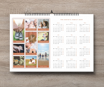 Free Download Awesome New Year Calendar With Family Photos (2020)