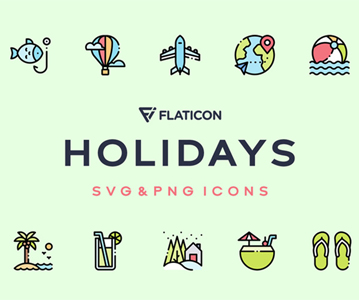 Free Download 50 Modern Holidays Icons (2 Styles)