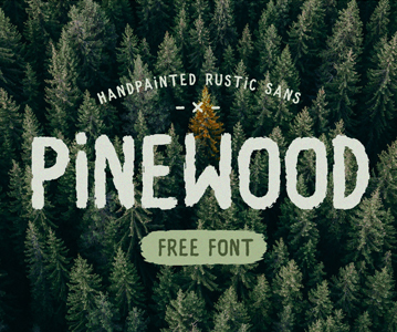 Free Download Pinewood Hand Painted Display Font