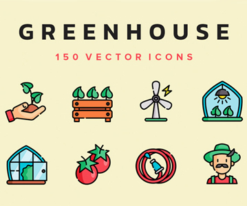 green_house_vector_icons