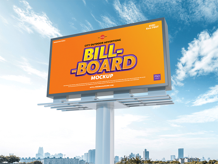 Advertising Billboard PSD Mockup
