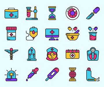 Free 25 Medical Icons (Vector)